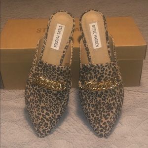 Steve Madden forever chain pointed toe mules 6.5